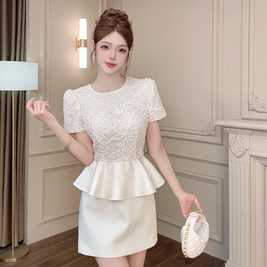 【鹿鹿原创】设计师款高级提花设计满福细闪点缀大方优雅-51425