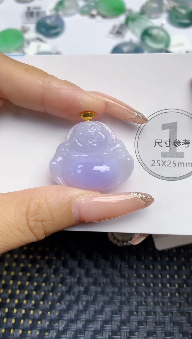 颈饰18K金镶嵌翡翠天然缅甸A货翡翠百元以上9元证书费自理