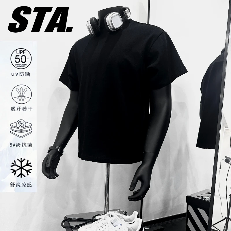 STA正品300G重磅棉爆款街头2025潮牌春夏季男士短袖t恤欧若风上衣