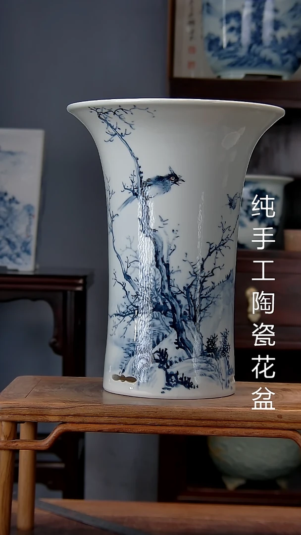 景德镇陶瓷手工花盆