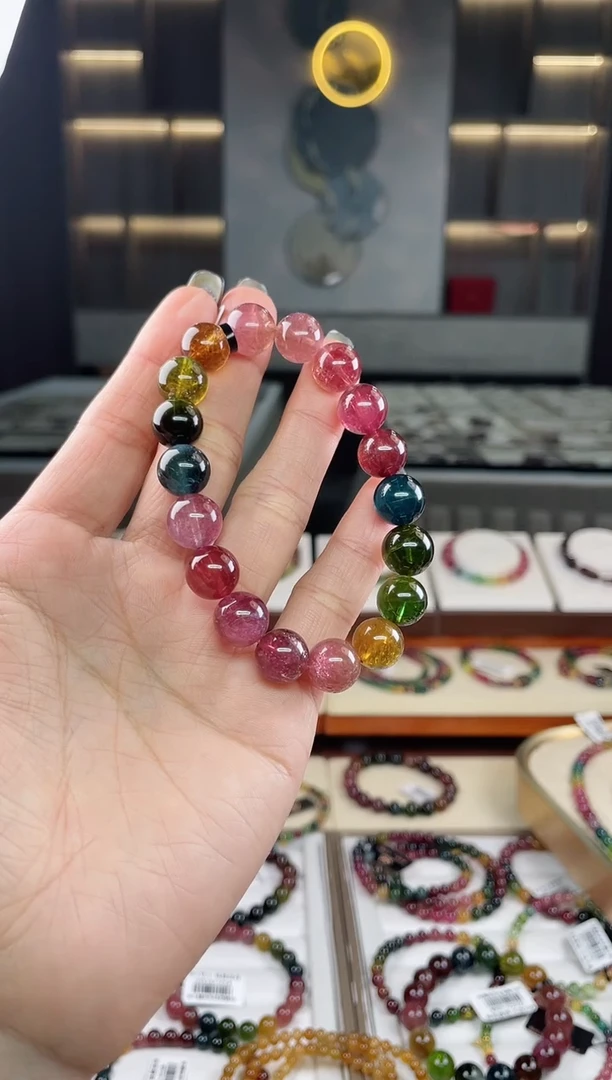 未镶嵌单圈手串11mm+碧玺（多样性发一条）T
