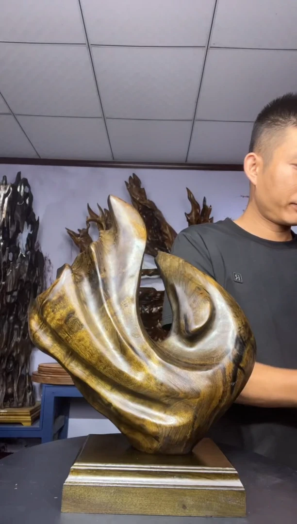 金丝楠木雕款身**学金丝楠木工艺品摆件
