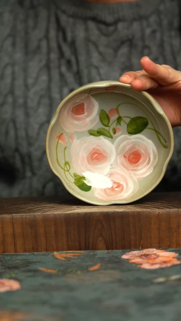 杯釉下彩手工手绘同款陶器