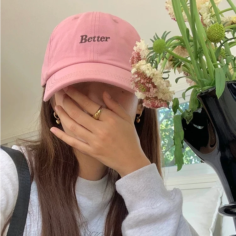 MUSTKOO/玛诗杜韩简约ins字母刺绣棒球帽帽子日系春夏MH-6516