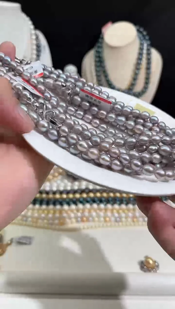 颈饰未镶嵌淡水珍珠真多麻美人泪7mm左右