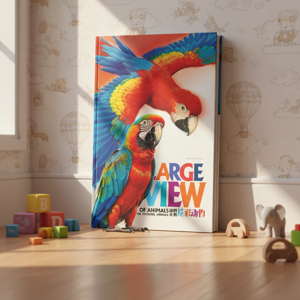 世界动物地板大绘本动物大书手绘早教启蒙0-3岁幼儿园书籍宝宝
