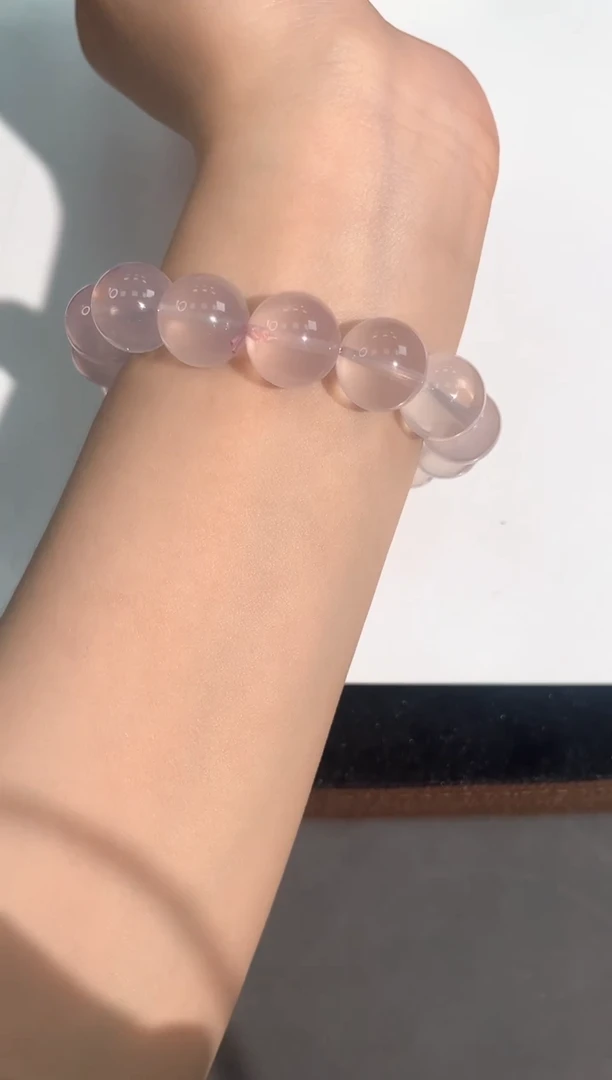 水晶手链未镶嵌43号星光粉单圈14mm