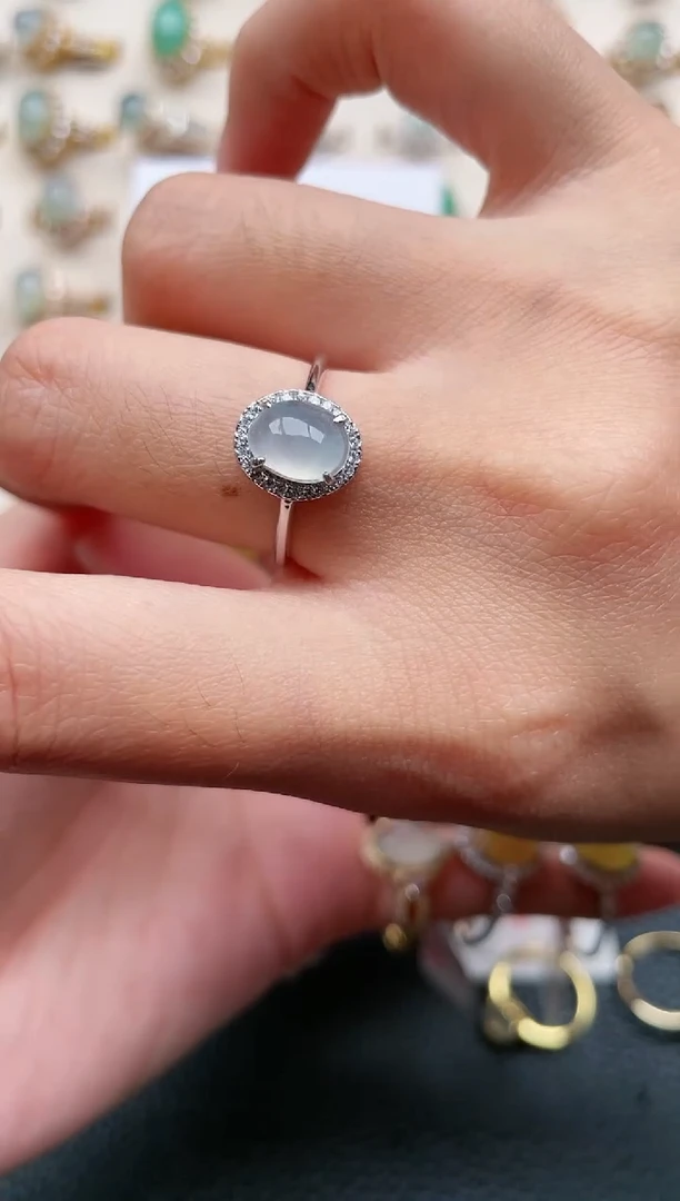 【闪购商品】翡翠戒指银S925镶嵌1111