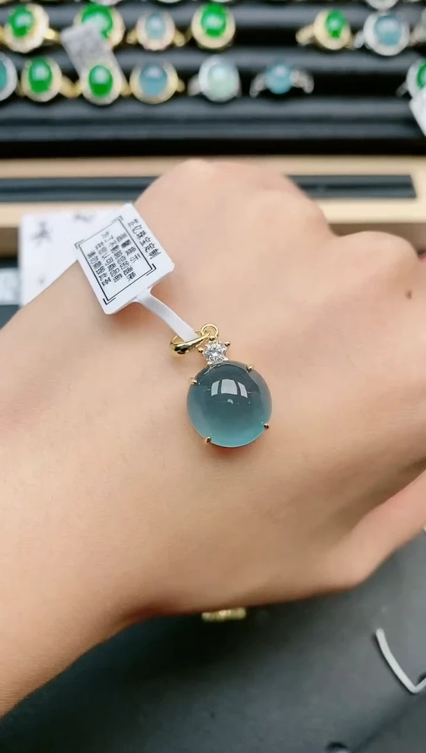 翡翠戒指银S925镶嵌1111