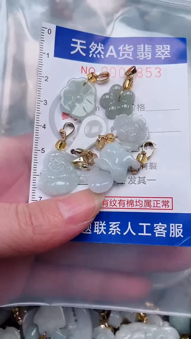 翡翠未镶嵌吊坠(不含链)1