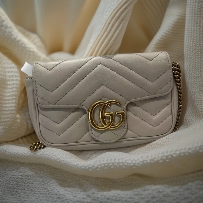 95新 GUCCI/古驰 白色mini马蒙1150 9501