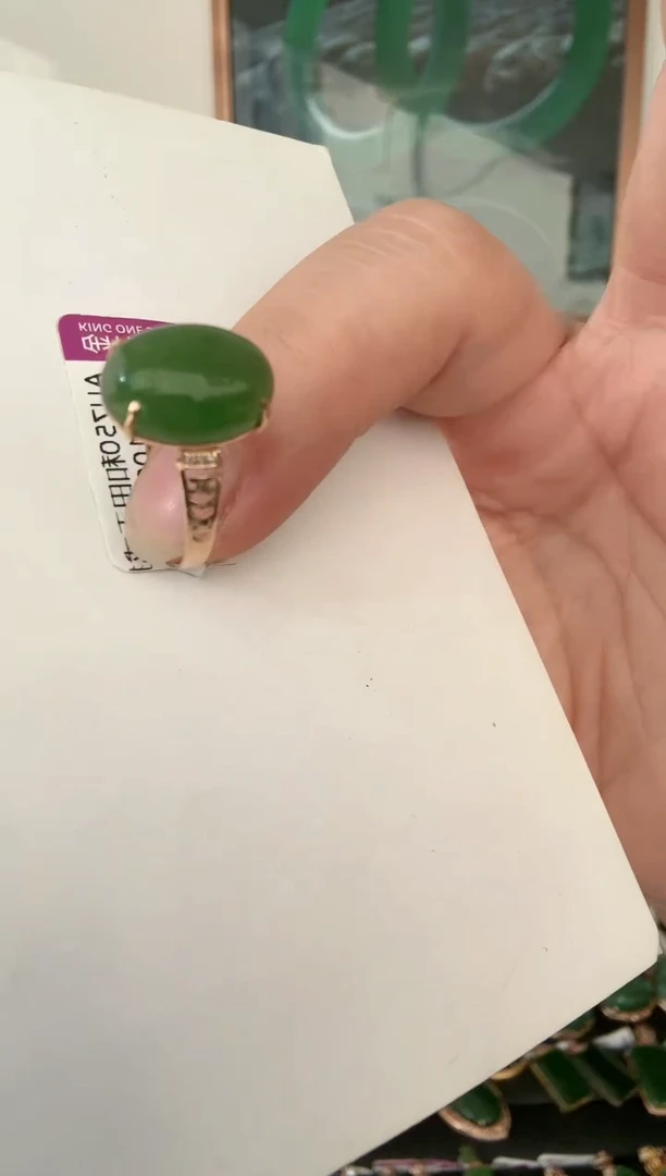 【闪购商品】和田玉w18K金镶嵌戒指