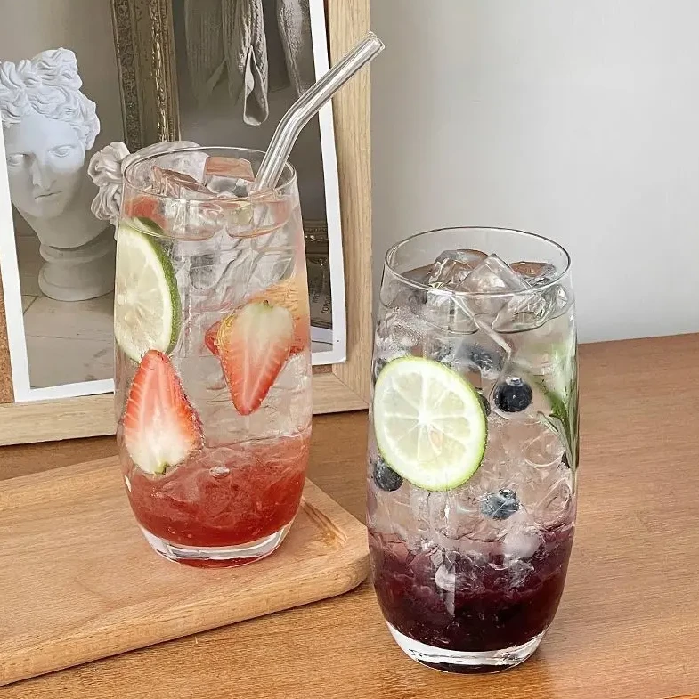 ins风网红餐厅水果茶杯玻璃喝水杯子冷饮料饮品果汁莫吉托奶茶杯