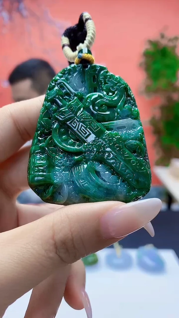 未镶嵌定制翡翠9***_4898ty-毛货挂件68