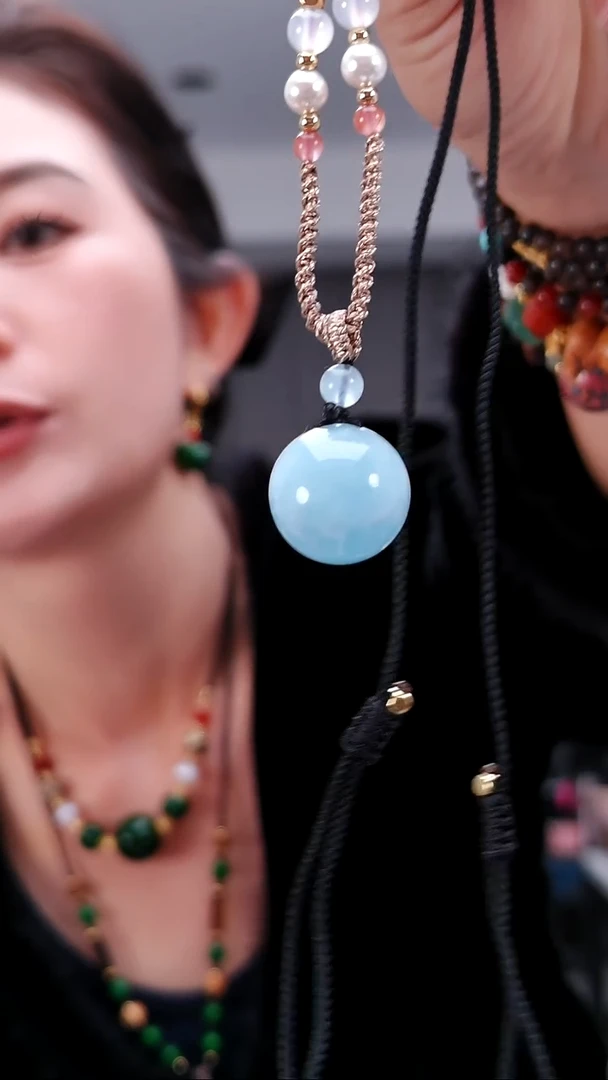 未镶嵌颈饰海蓝宝石2634海蓝宝球锁骨链