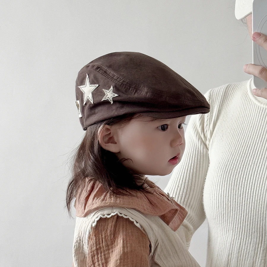 2025新款男童鸭舌帽子春秋款女宝宝前进帽防晒遮阳儿童贝雷凹造型