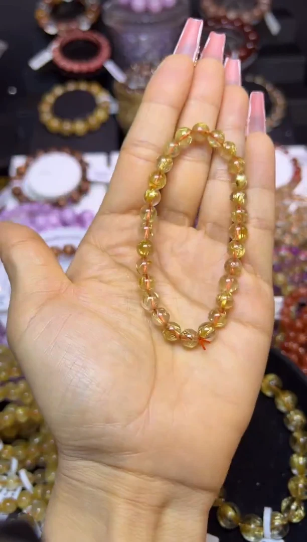 未镶嵌手串水晶金发晶6.6mm