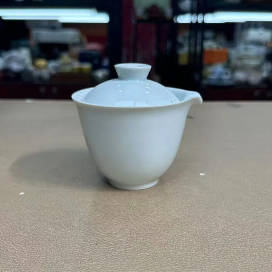 陶子茶具 草木灰影青手抓壶家用泡茶壶-6382