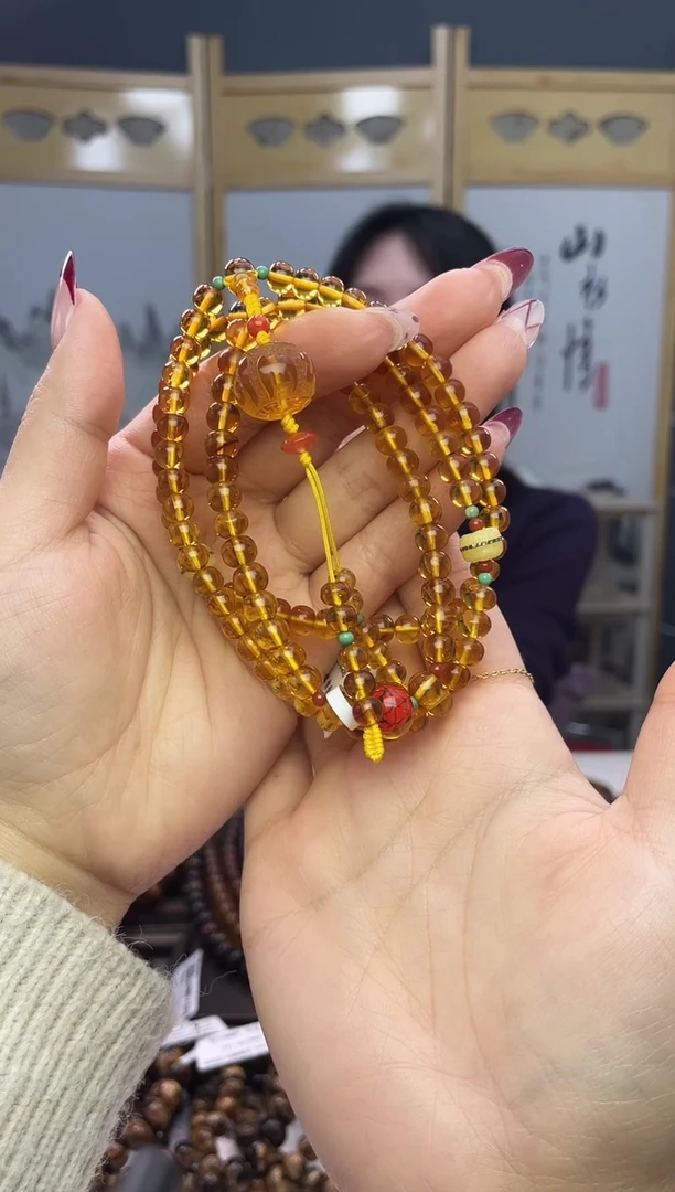 【闪购商品】琥珀裸石未镶嵌抚顺琥珀6+金珀套链