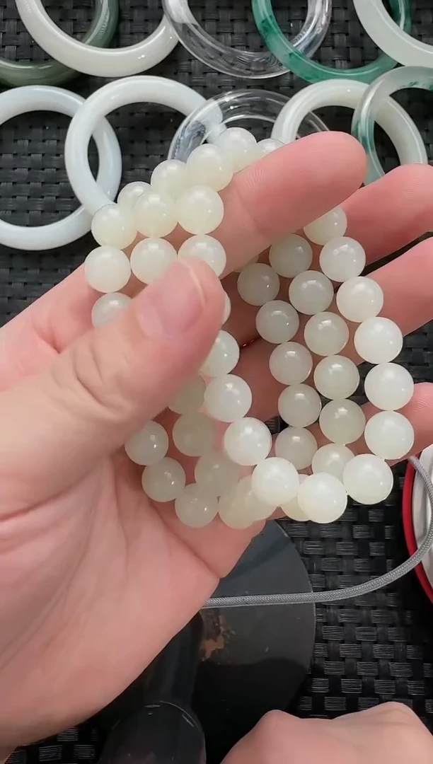 颈饰未镶嵌和田玉10mm手串（多样性发货拍一发一）