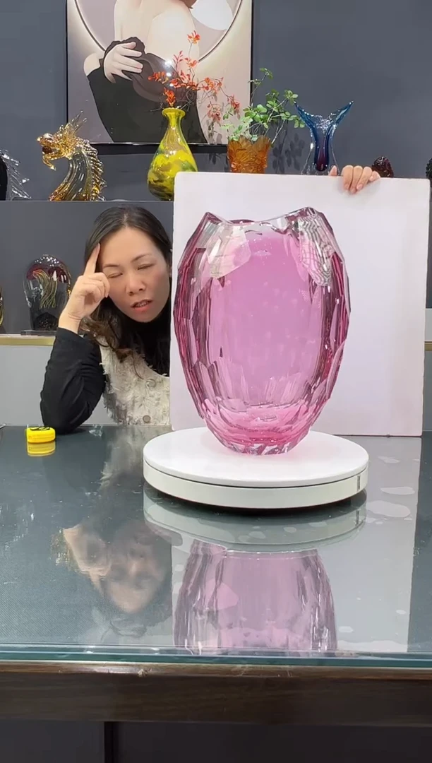 琉璃 水晶琉璃花瓶1个