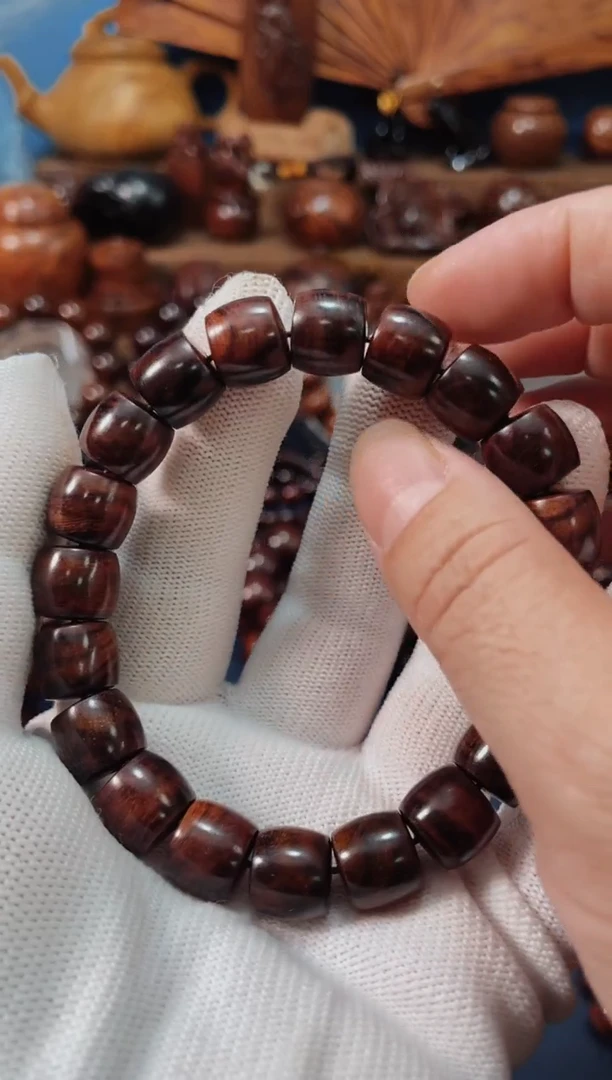 黄花梨/降香黄檀手串/手链直切10/11桶珠