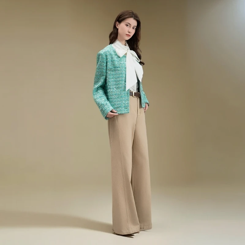 【春款上新】薄荷绿小香风外套