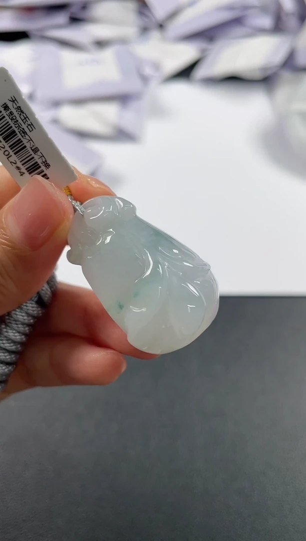 颈饰未镶嵌翡翠基地发货H 3985 玉兰花