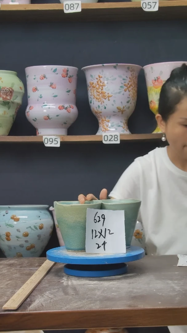 摆件M****e景德镇花盆默认微瑕629