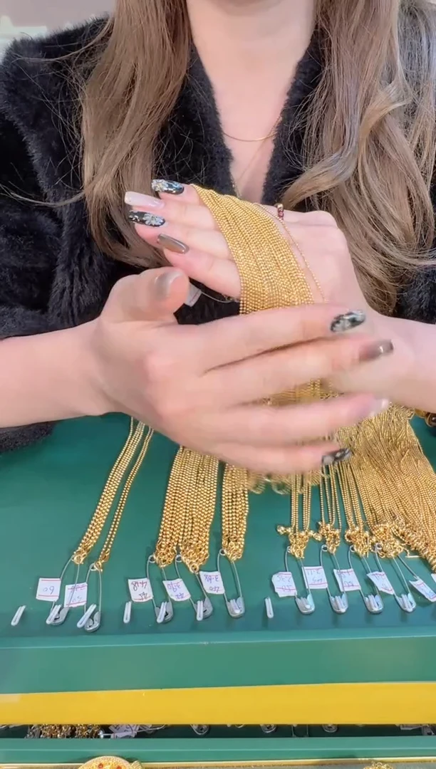 45cm固定不可调节切面珠珠链1.78g（多样性发货）