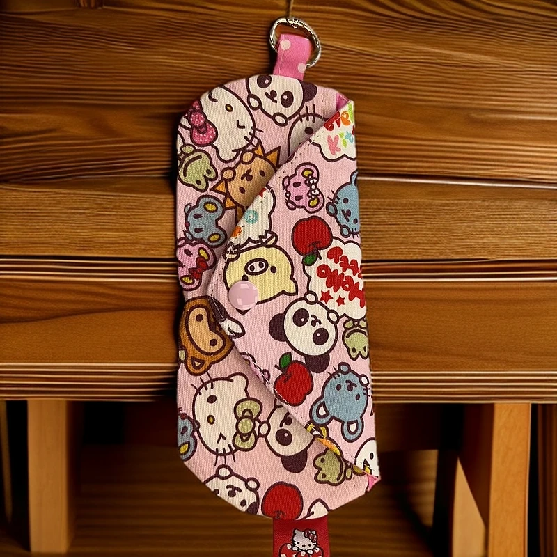 M444 高密印花棉眼镜包kt猫化妆包