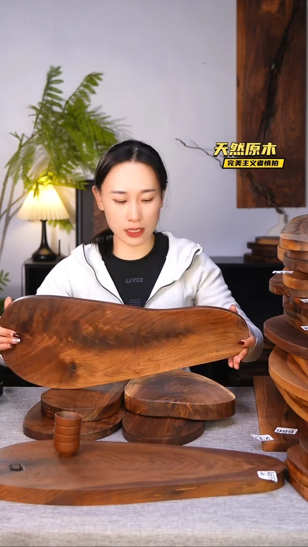 木北美黑胡桃原木.干裂疤结不属于商品质量问题完美主义者慎拍