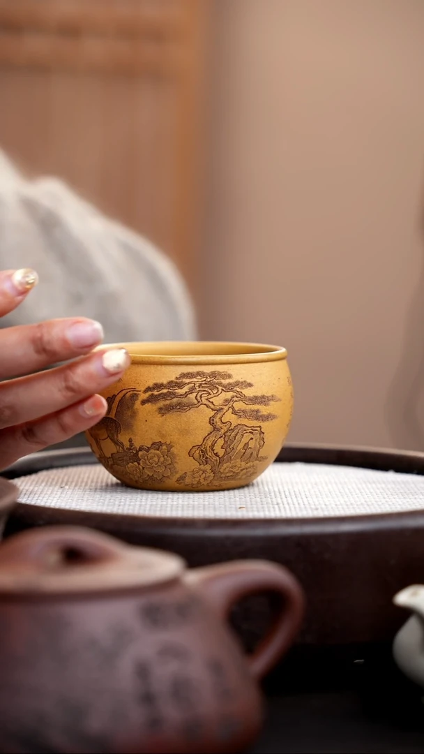 【闪购商品】紫砂茶壶黄金段大缸杯小鹿