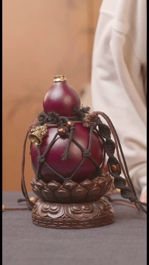 1394号链接精品大漆葫芦现货现发[一物一拍]不包含莲花底座