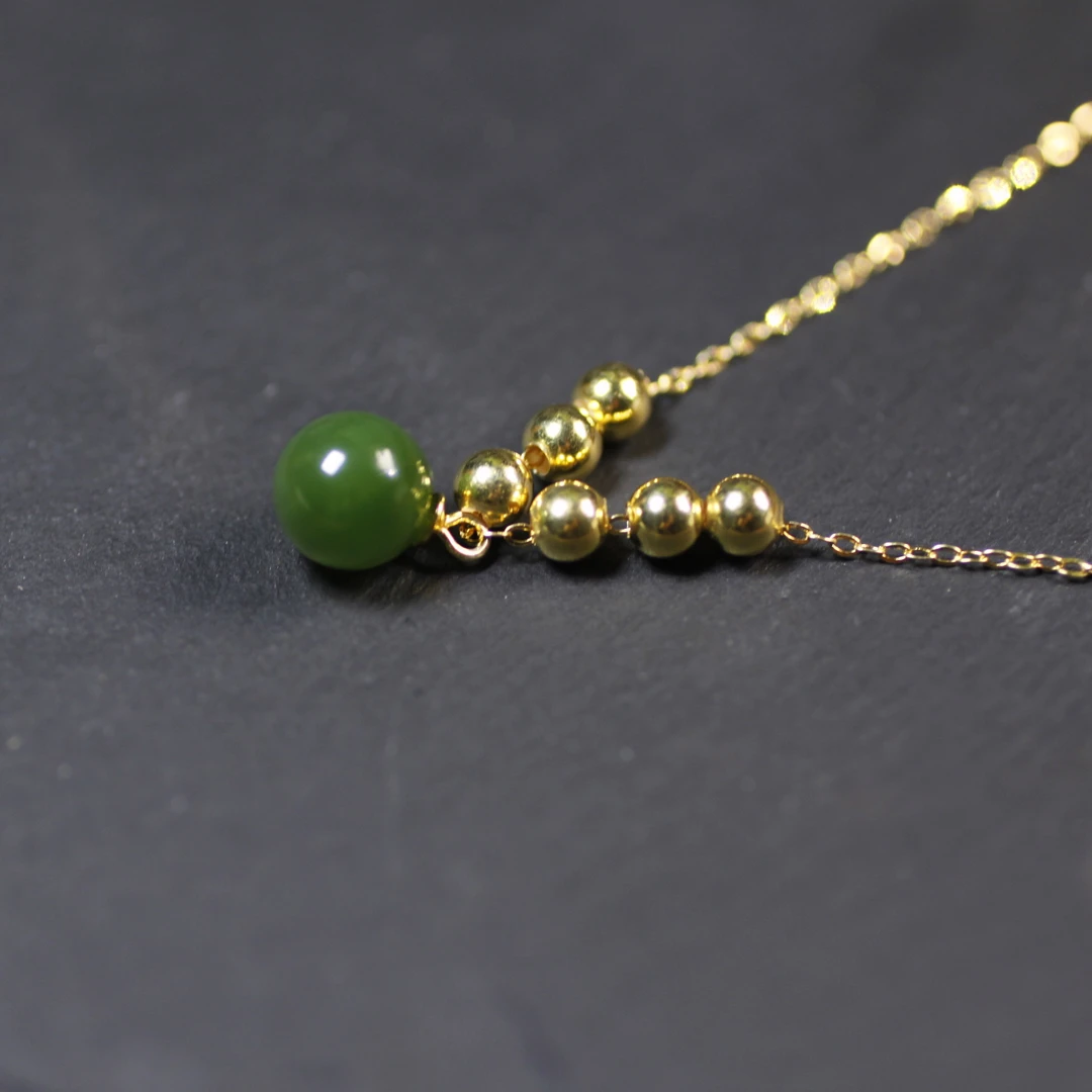 碧玉单珠吊坠套链 JYDM23122581