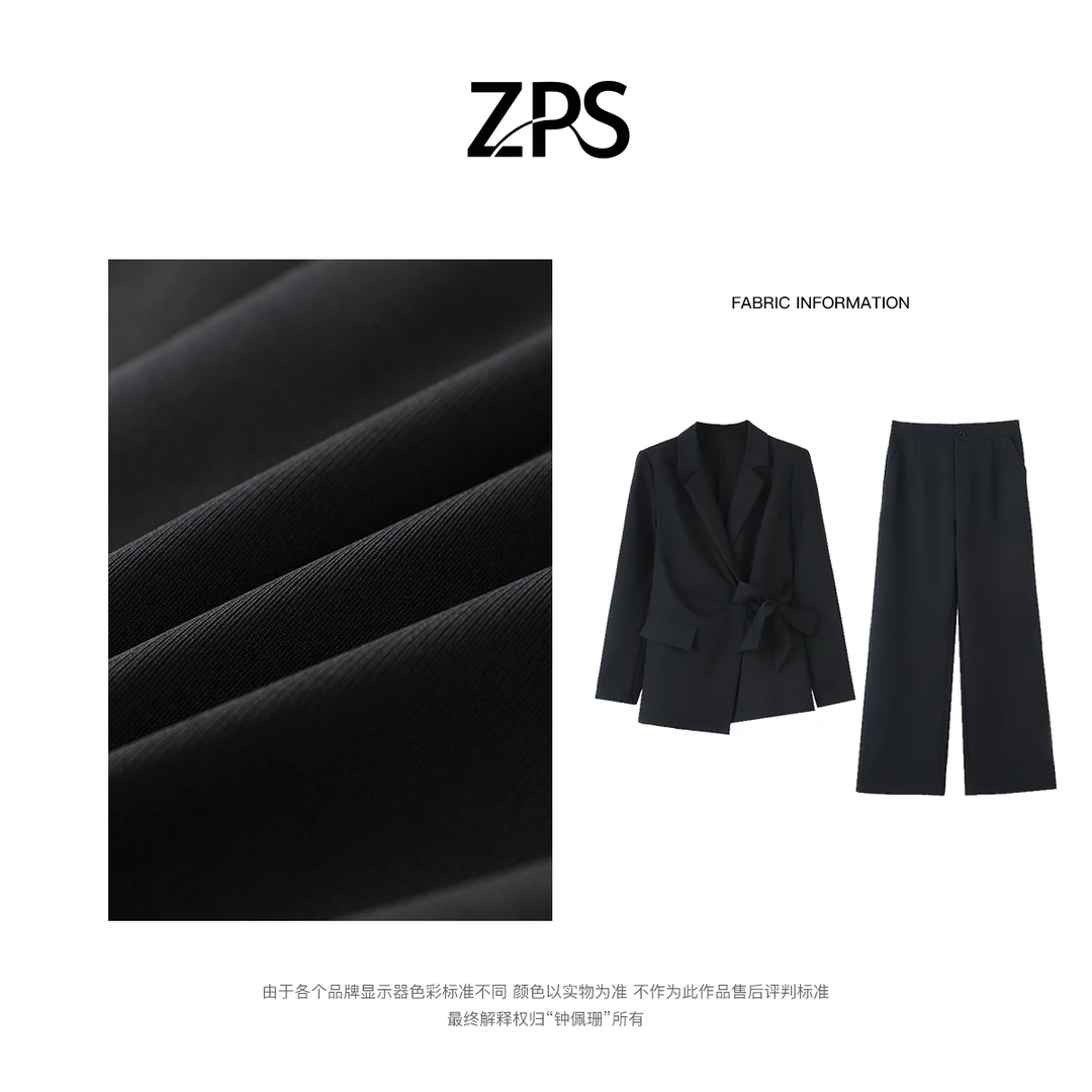 【Zhong Pei Shan】"气度不凡"时尚设计感绑带西装外套+长裤LHC1773