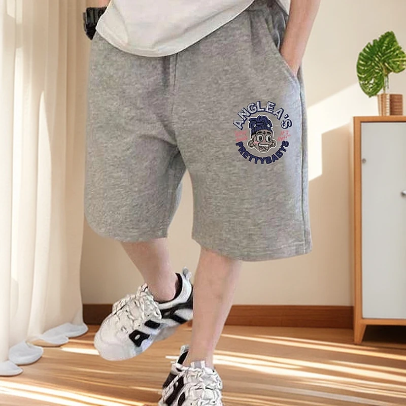 儿童短裤男童夏季外穿纯棉运动裤子中大童洋气男孩中裤五分休闲裤