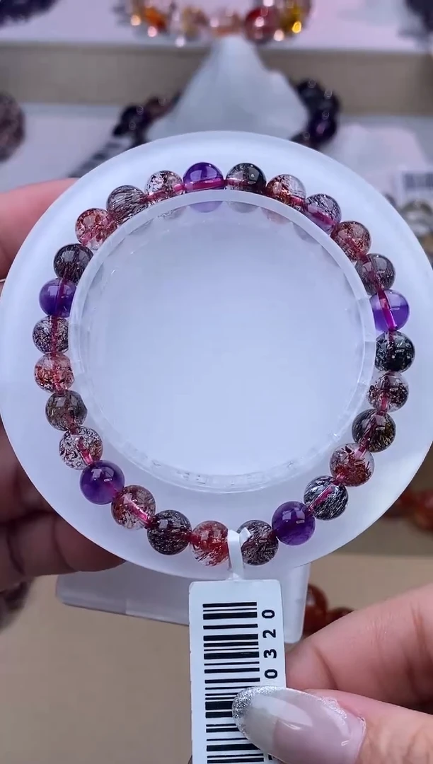 水晶手链未镶嵌黑加仑超七7m+