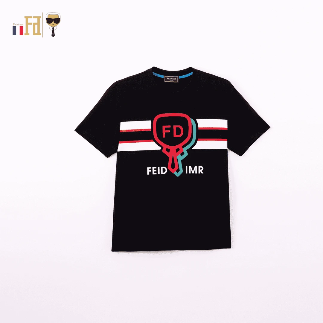 FEIDIMR男士纯棉户外休闲微扩版款夏季黑色春夏时尚百搭  265199