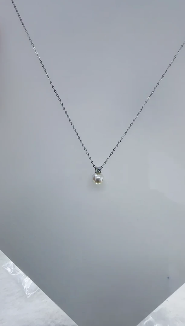 银S925镶嵌海水珍珠DA ak套链7-8 A373