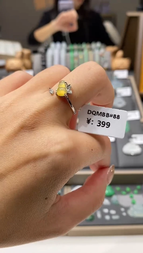 银S925镶嵌戒指翡翠戒指