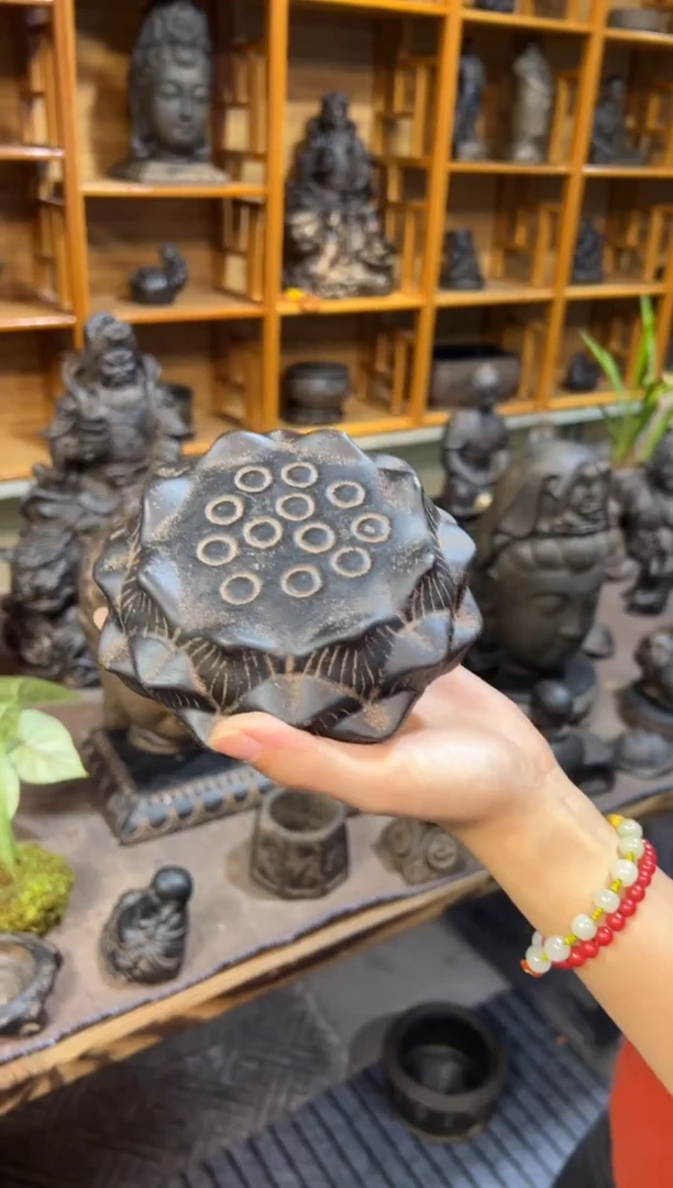 陶土莲蓬实心底座