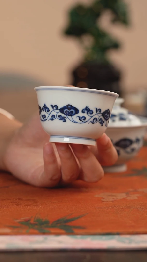 松风馆缠枝灵芝主人杯