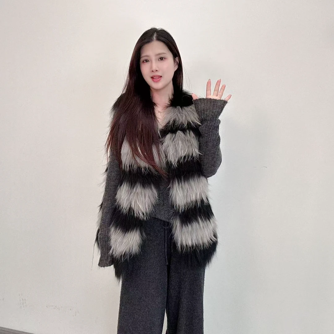 【A＋合集】女装宽松秋冬女士通勤风加厚款女毛毛外套