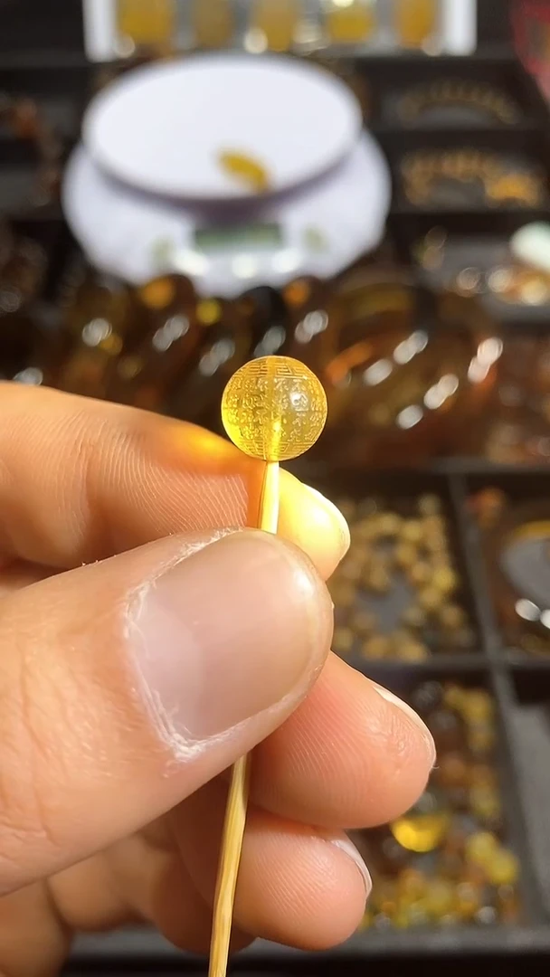 琥珀颈饰未镶嵌天然缅甸琥珀单珠