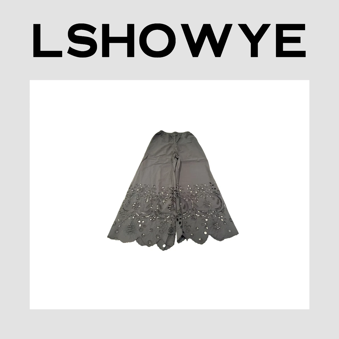LSHOWYE｜设计师松紧腰头镂空休闲裤裙  ES8659