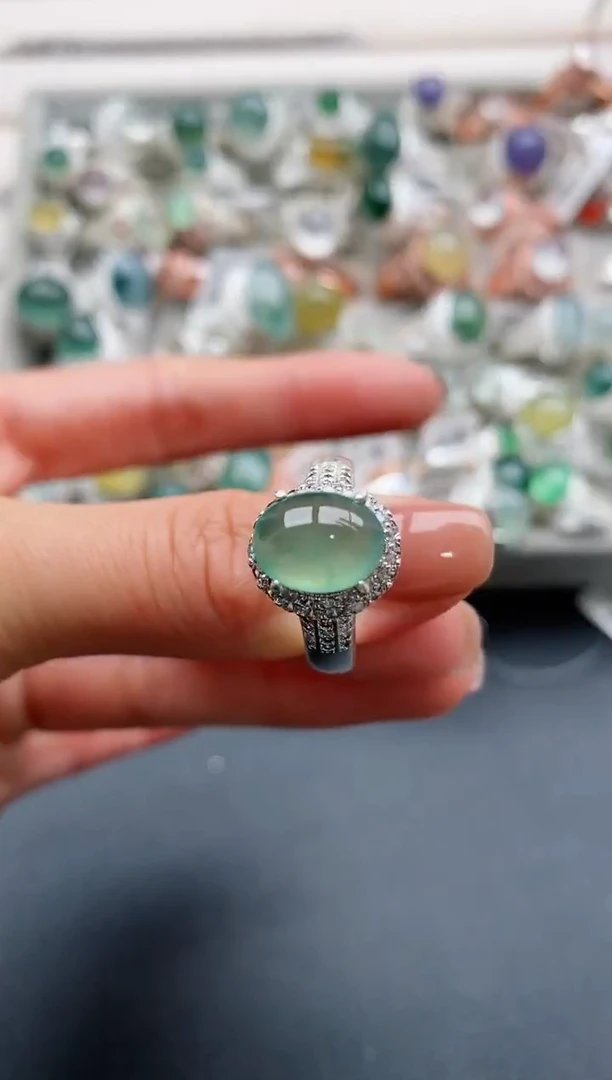 未镶嵌戒指翡翠天然缅甸A货翡翠44  1-