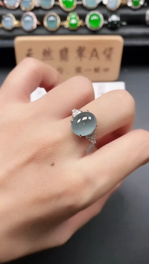 银S925镶嵌戒指翡翠1111