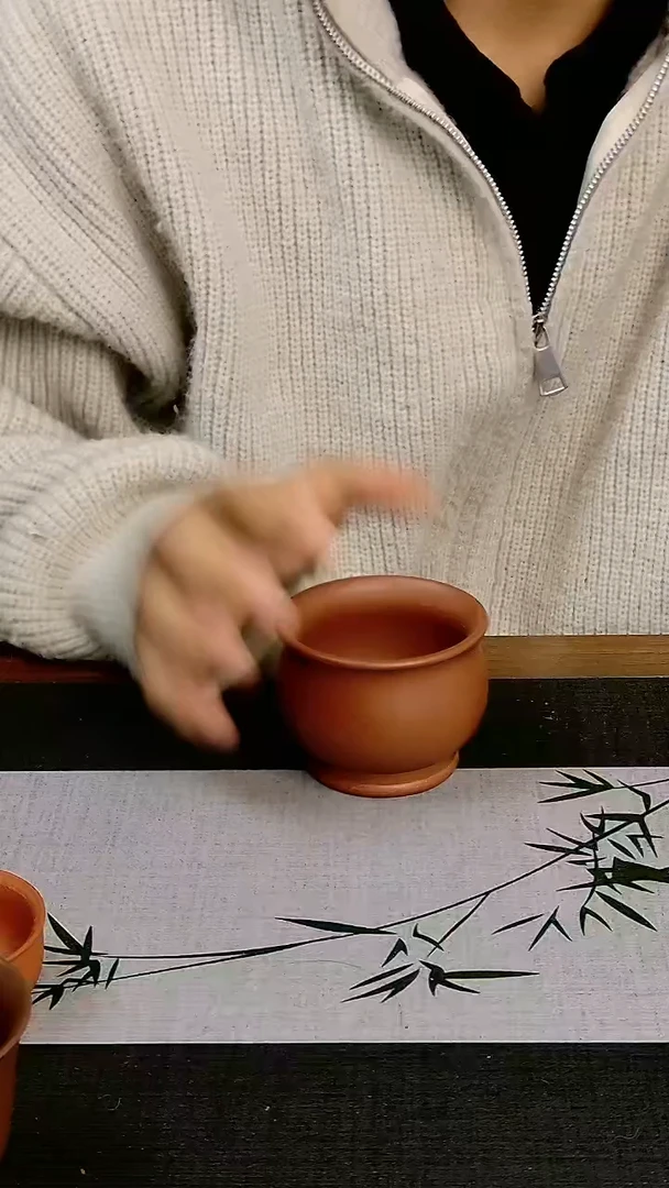 茶壶紫砂宜兴原矿紫砂作品小红泥主人杯