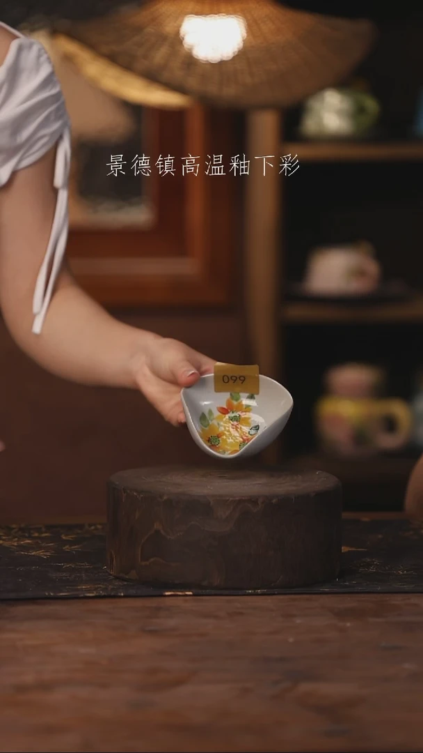 陶瓷景德镇高温釉下手绘陶瓷099